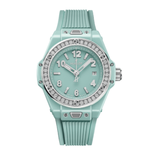 Hublot Big Bang One Click Mint Green Ceramic Diamonds 485.GS.5271.RX.1204