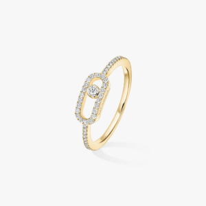 MOVE UNO PAVÉ Yellow Gold Diamond Ring