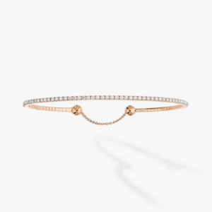 SKINNY TENNIS SM Pink Gold Diamond Bracelet