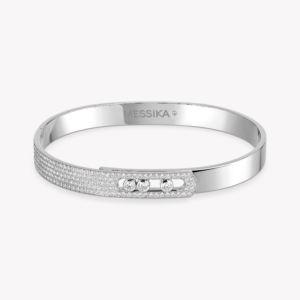 MOVE NOA HALF PAVÉ White Gold Diamond Bracelet