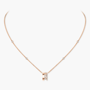 MOVE ROMANE SM Pink Gold Diamond Necklace
