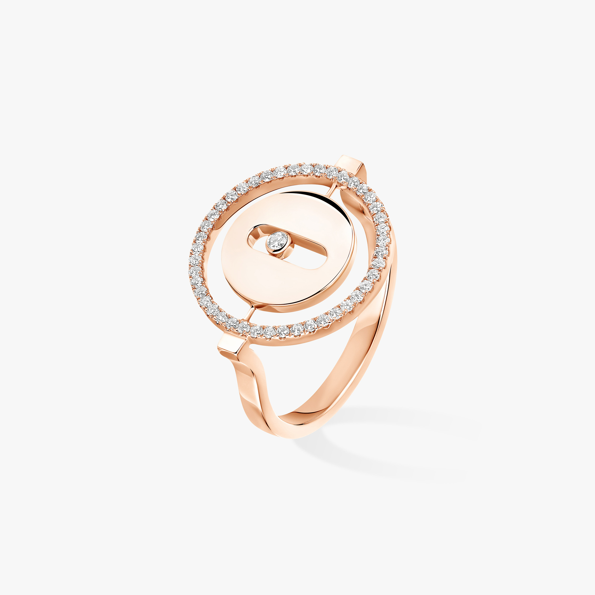 LUCKY MOVE SM Pink Gold Diamond Ring