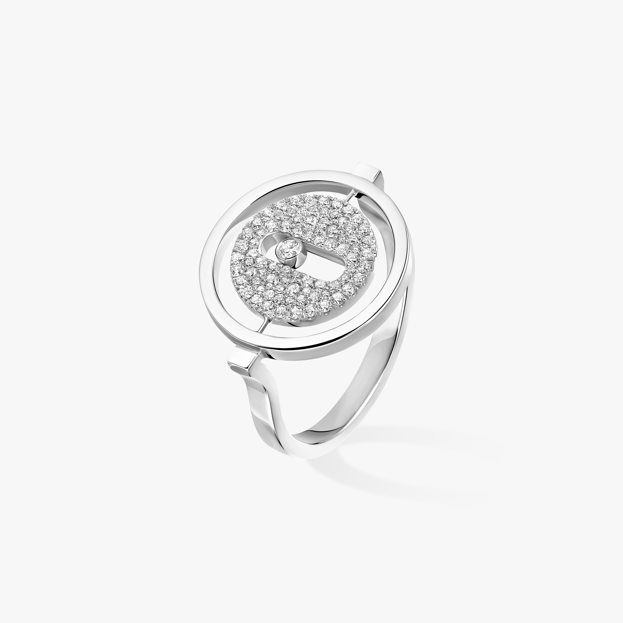 LUCKY MOVE PAVÉ SM White Gold Diamond Ring