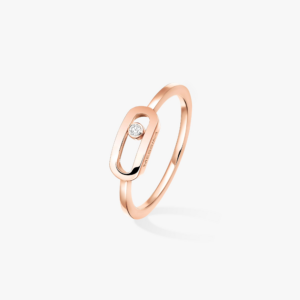 GOLD MOVE UNO Pink Gold Diamond Ring