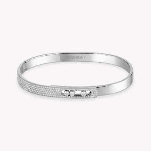 MOVE NOA HALF PAVÉ SM White Gold Diamond Bracelet