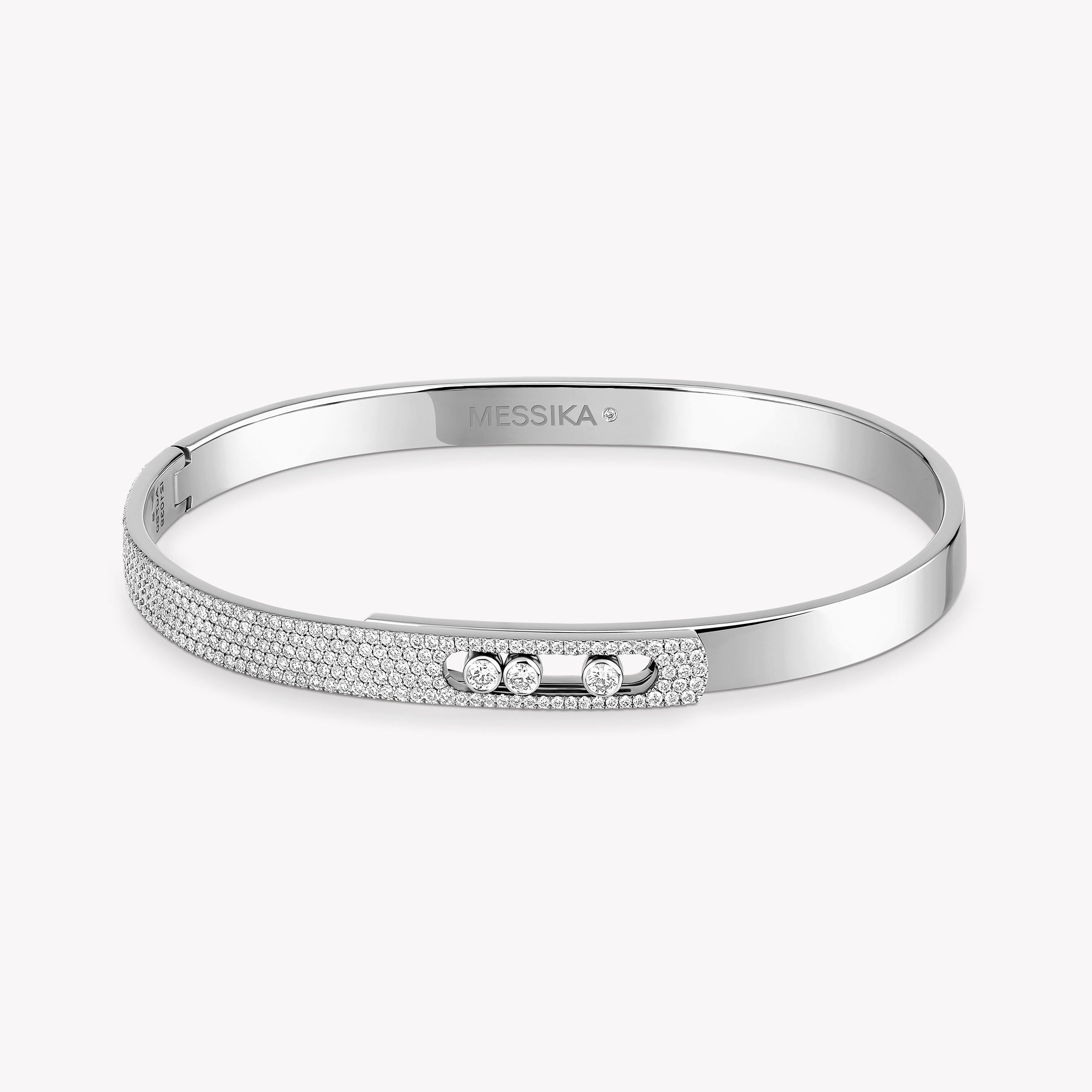 MOVE NOA HALF PAVÉ SM White Gold Diamond Bracelet