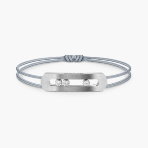 MOVE TITANIUM CORD MM Natural Titanium Diamond Bracelet