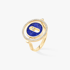LUCKY MOVE LAPIS LAZULI SM Yellow Gold Diamond Ring