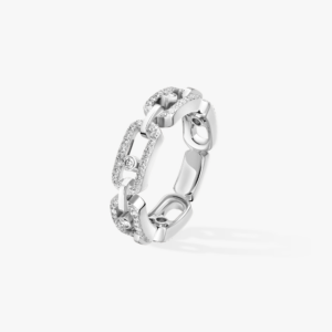 MOVE LINK PAVÉ White Gold Diamond Ring