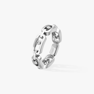 MOVE LINK White Gold Diamond Ring