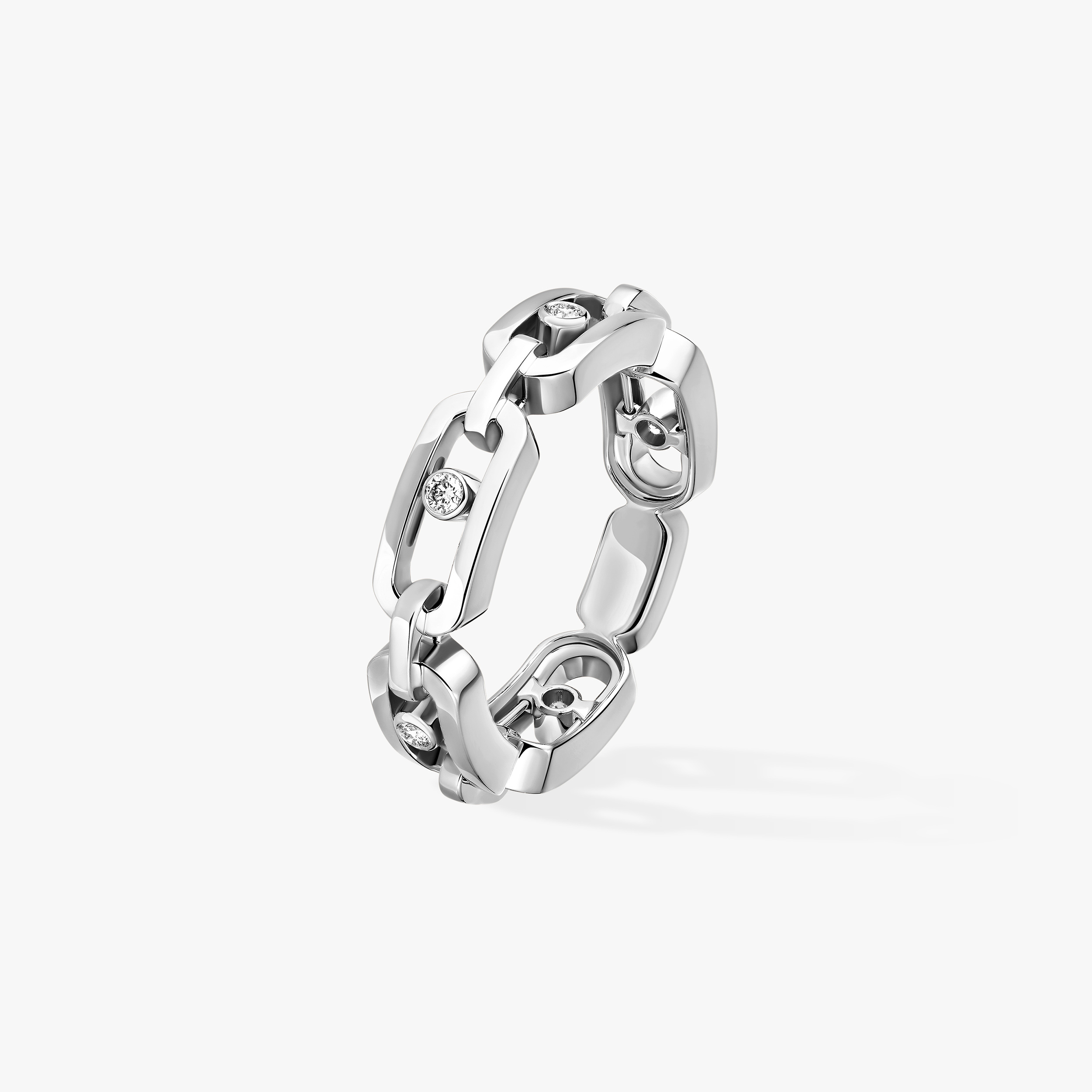 MOVE LINK White Gold Diamond Ring