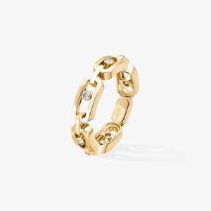 MOVE LINK Yellow Gold Diamond Ring