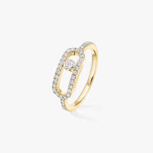 MOVE UNO PAVÉ LM Yellow Gold Diamond Ring
