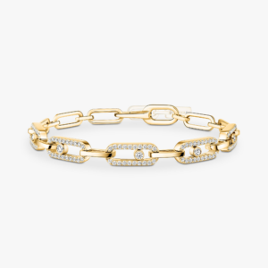 MOVE LINK LINK Yellow Gold Diamond Bracelet