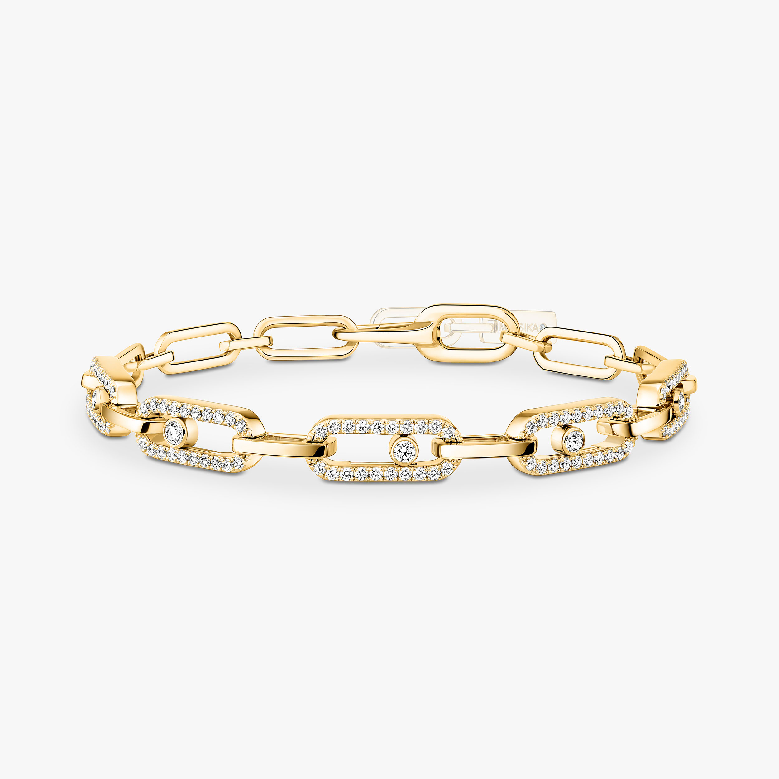 MOVE LINK LINK Yellow Gold Diamond Bracelet