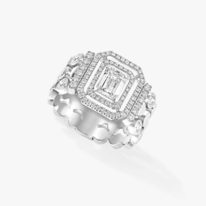 D-VIBES EMERALD-CUT White Gold Diamond Ring