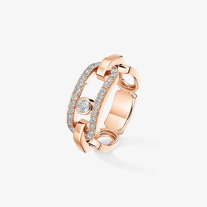 MOVE LINK Pink Gold Diamond Ring