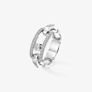 MOVE LINK White Gold Diamond Ring