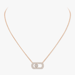 SO MOVE PAVÉ Pink Gold Diamond Necklace