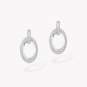 GROOVE White Gold Diamond Earrings
