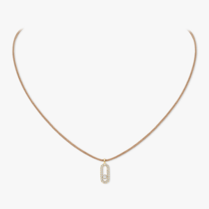MESSIKA CARE(S) BEIGE CORD PAVÉ Yellow Gold Diamond Necklace