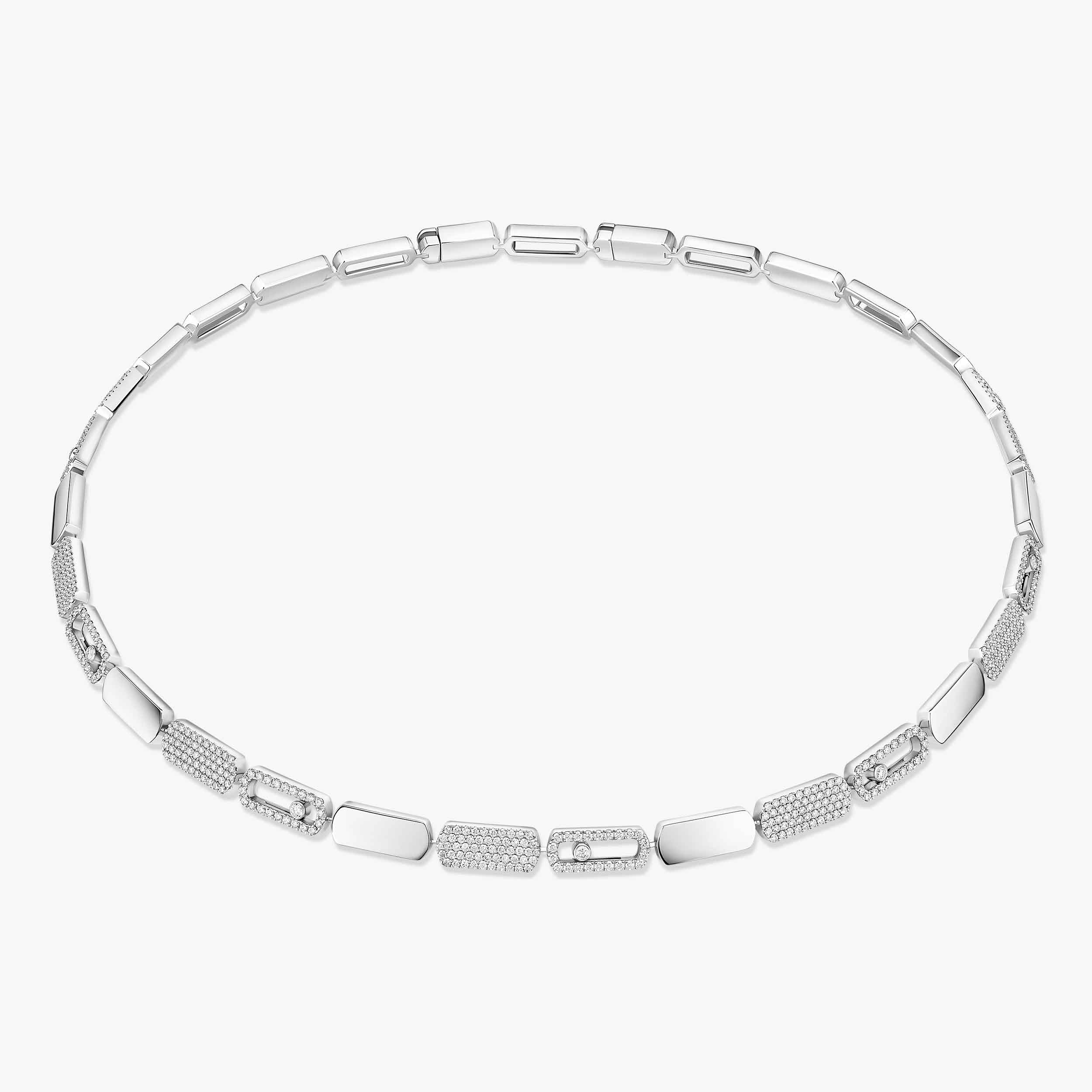 IMPERIAL MOVE SMALL White Gold Diamond Necklace