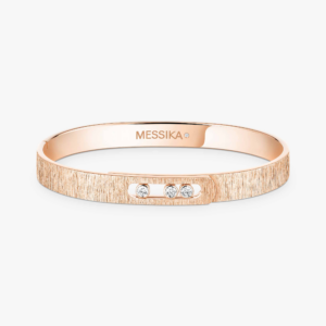 MOVE NOA CISELÉ BANGLE Pink Gold Diamond Bracelet