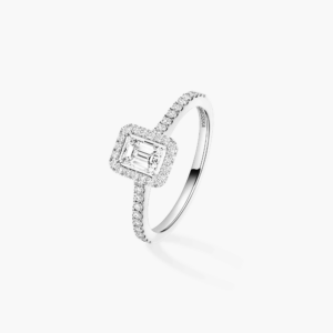 JOY EMERALD-CUT SOLITAIRE SM White Gold Diamond Ring