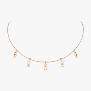 MOVE UNO Pink Gold Diamond Necklace