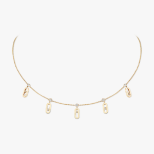 MOVE UNO Yellow Gold Diamond Necklace