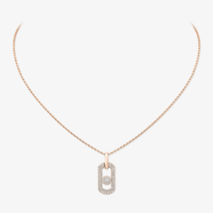 SO MOVE PAVÉ Pink Gold Diamond Necklace