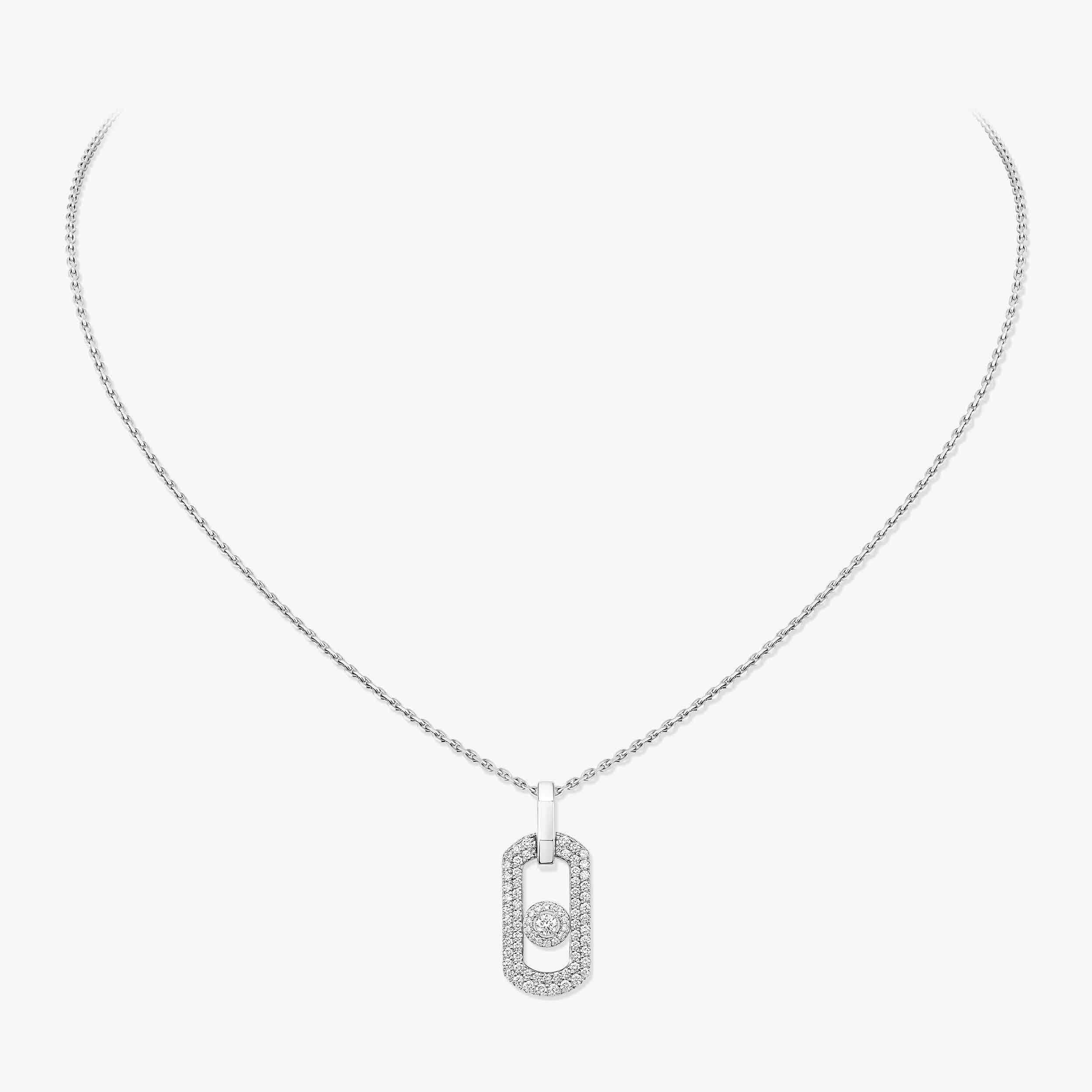 SO MOVE PAVÉ White Gold Diamond Necklace
