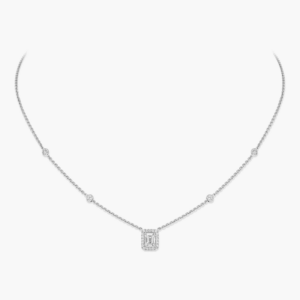 JOY EMERALD-CUT White Gold Diamond Necklace