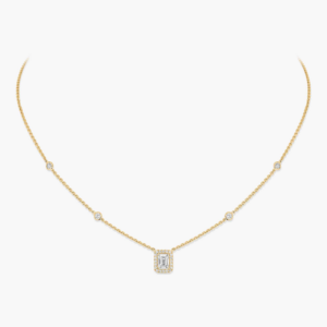 JOY EMERALD-CUT Yellow Gold Diamond Necklace