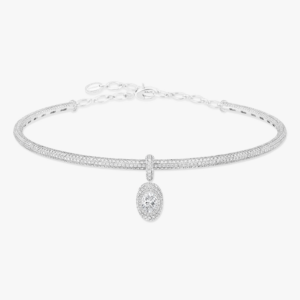 DIVINE ENIGMA OVAL-CUT White Gold Diamond Necklace